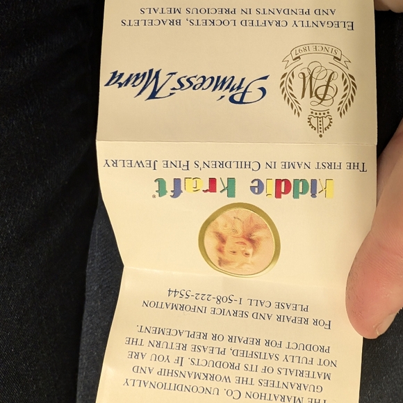 Vintage Princess Mara 14k gold locket and chain with diamond - Picture 4 of 10